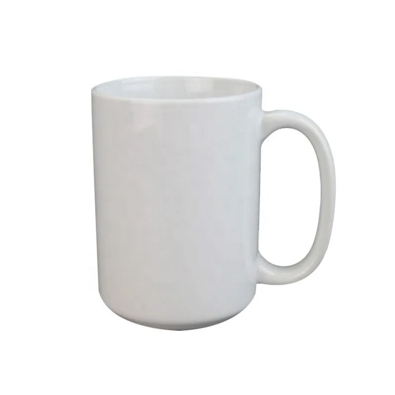 

Factory 15oz coloured sublimation mug steel enamel coffee mug for sublimation, White