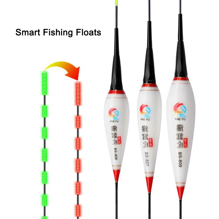 

LED Smart Fishing Float Automatic Color Change When Fish Bite Luminous Smart Float Fishing, Customized