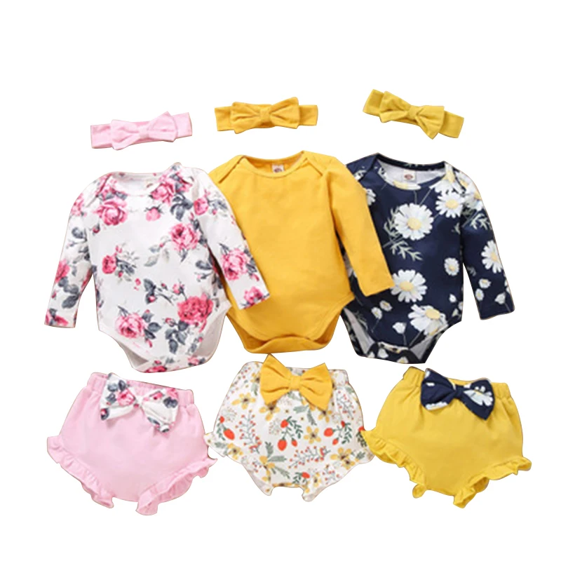 

Elastic Waist Denim Shorts Baby Girls Rompers Toddler Bubble Romper, Picture