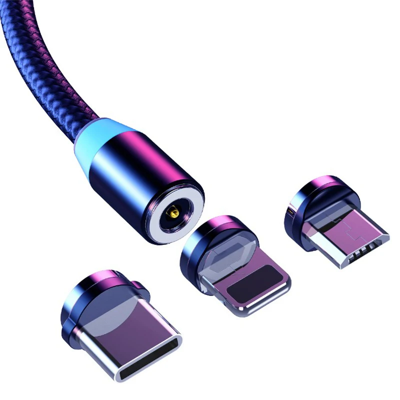 

2.4a Magnetic Charging Cable Micro Usb Fast Charge + Data Transfer Micro Usb Cable Magnetic, Black, red, silver, gold