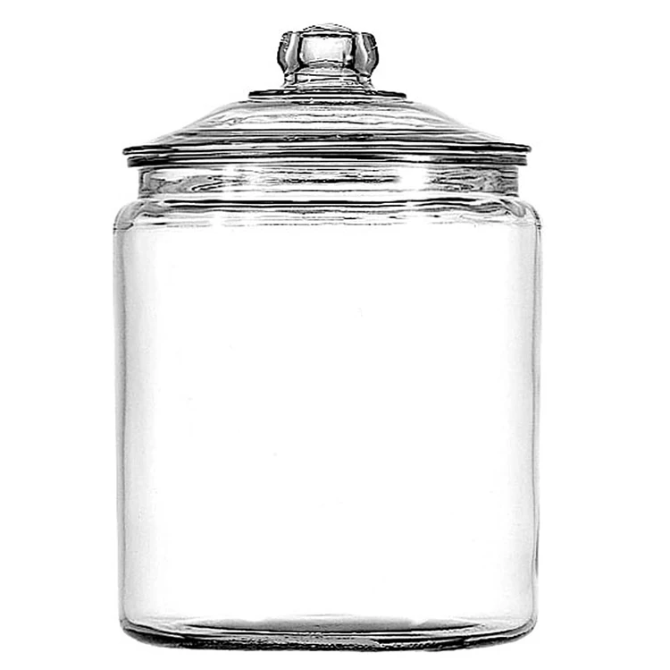 

2 pack Clear Glass Kitchen Canisters Gallon Heritage Hill Jar bottles storage candy glass jar storage, Customized color