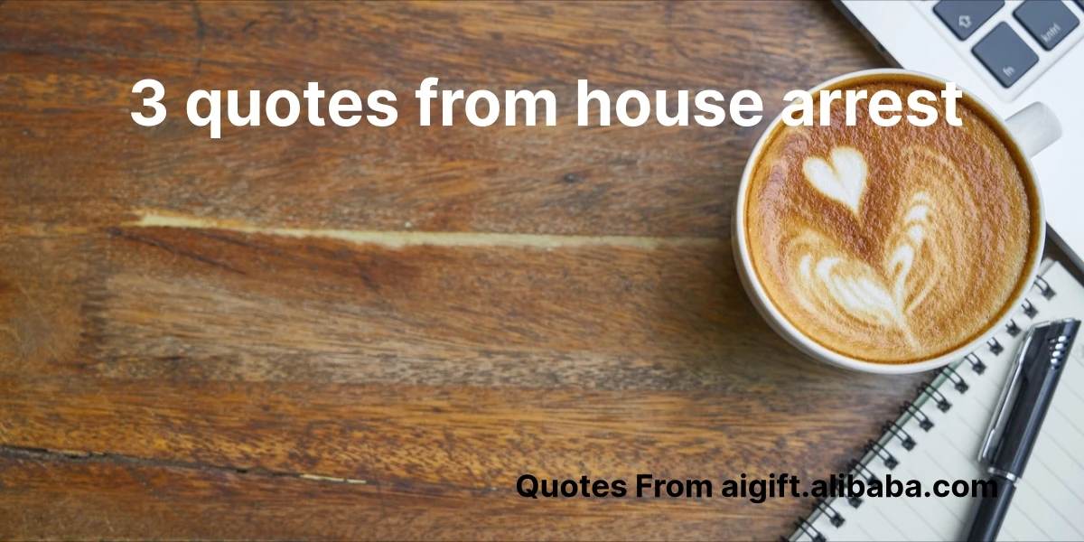 3 quotes from house arrest