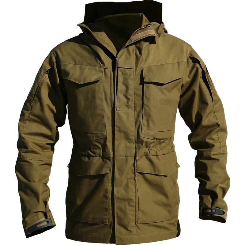 

Spy tactical jacket men's spring and autumn outdoor waterproof windbreaker breathable long section M65 army fan jacket