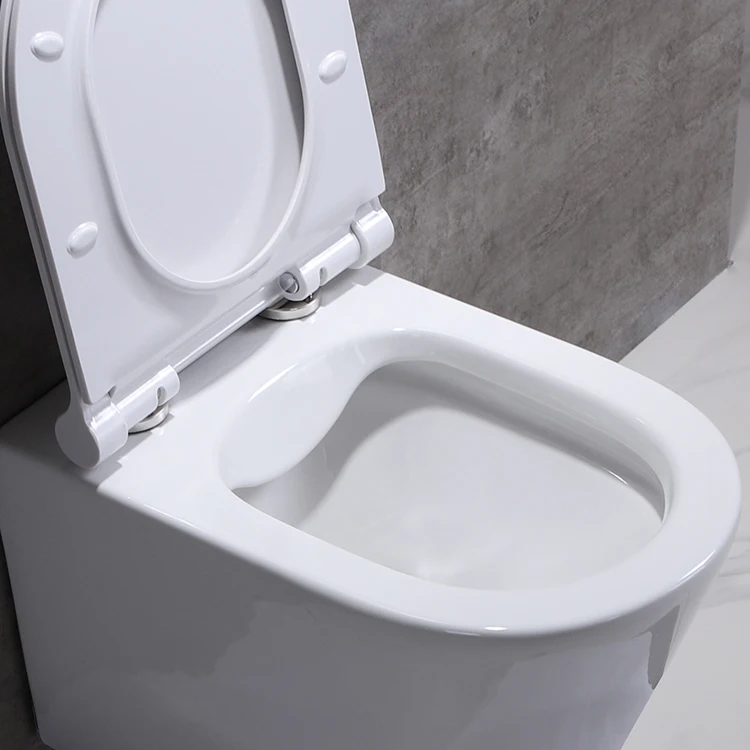 New design american porcelain suspended rimless p trap sanitary ware bathroom wc wall mounted wall hung toilet bowl manufacture