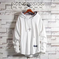 

Solid color sports autumn clothes wild hooded sweater men's autumn and winter bottoming loose coat trend hoodies