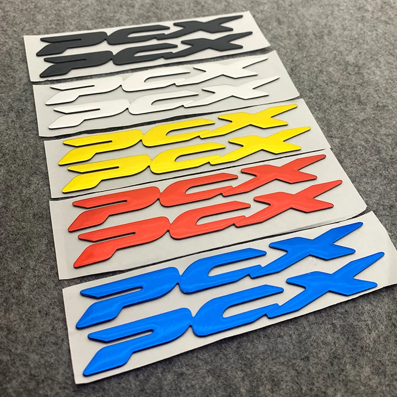 

PCX Motorcycle LOGO Plastic Chrome Sticker Decal 1 Pair