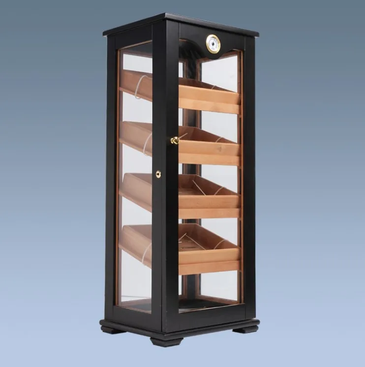 High Quality Custom Large Humidor 100 Cigars Black Large