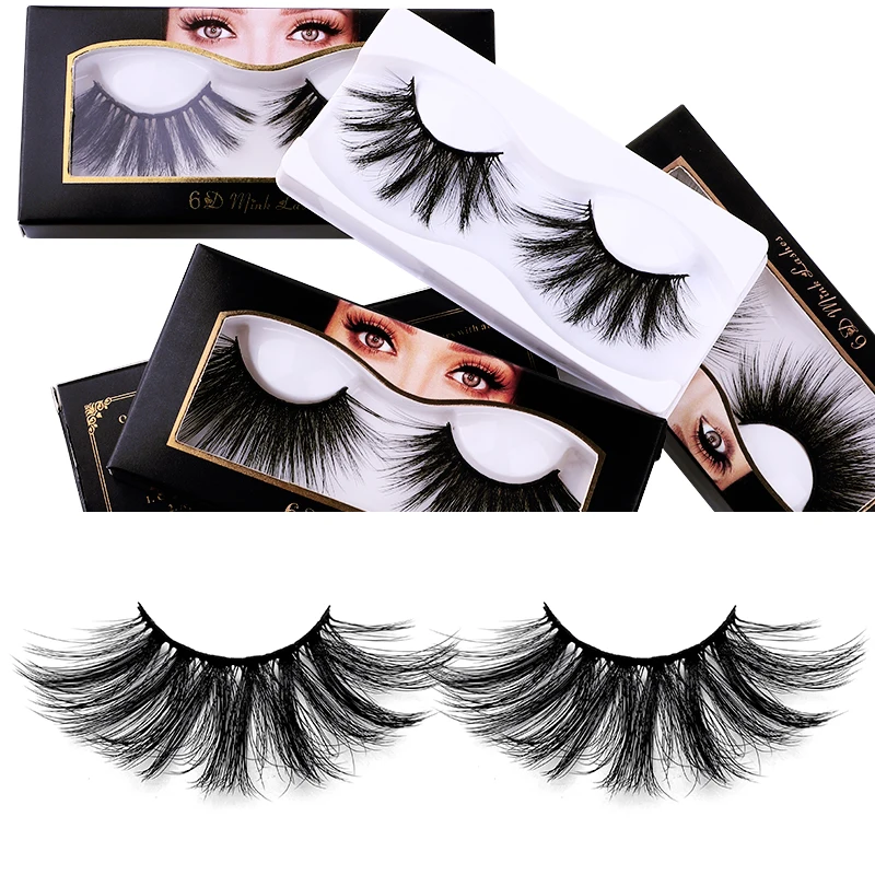 

25mm false eyelashes faux mink wholesale lashes vendor customized logo and packaging