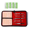Suture Pad Simulating With Wounds, Suture Tools, Suture Thread & Needle For Medical Student Suture Training Practice