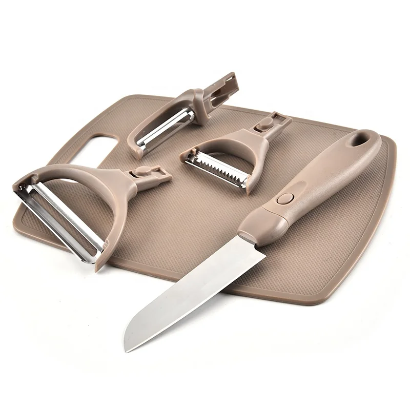 

Multi-function Kitchen Accessories Knife Set Gadgets Fruit Vegetable Peeler Cutter 5 Pcs Set, Customized color