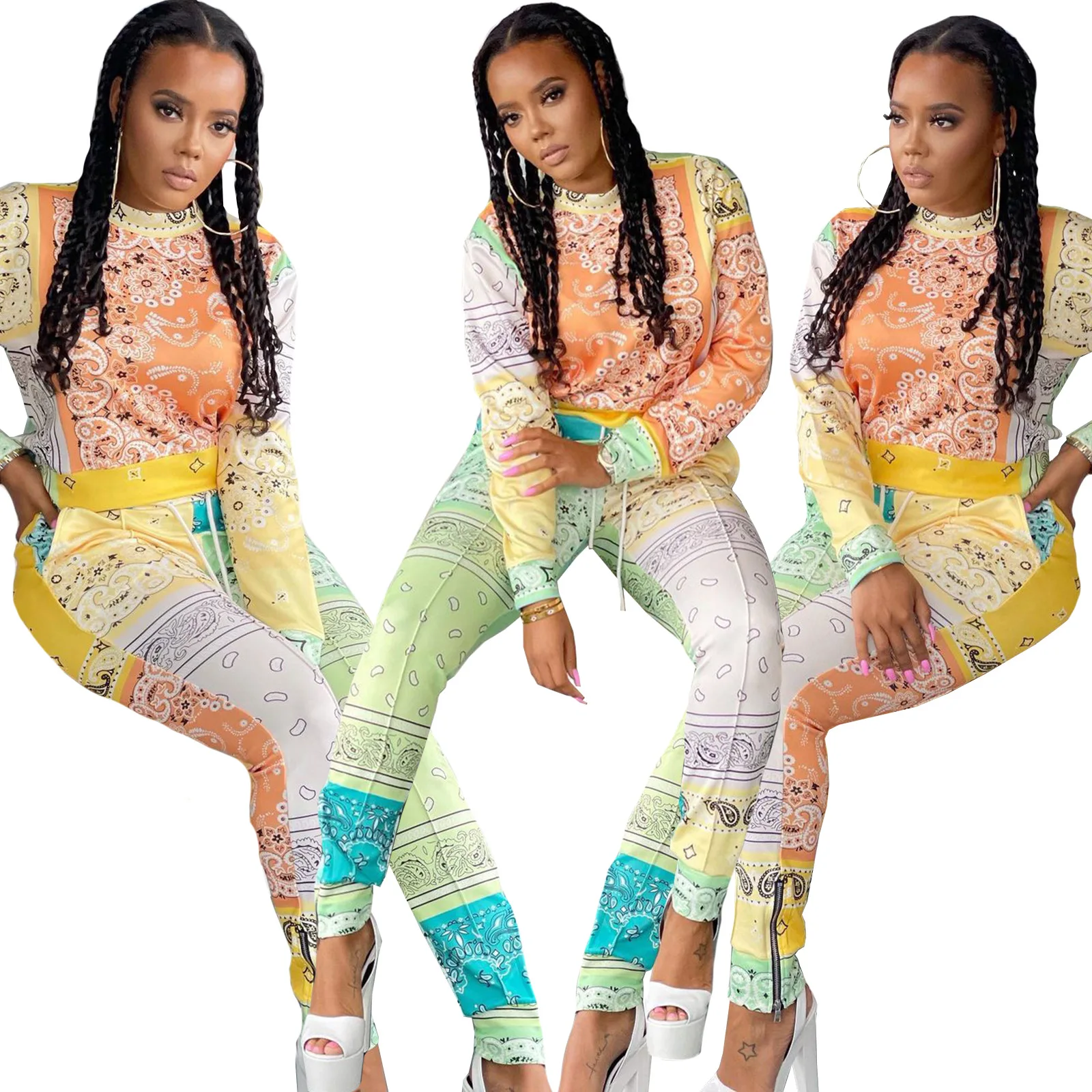 

Outfits for Women Winter Woman's Clothing Joggers Pants with Side Pockets Women Matching Sets Autumn Tracksuit 2 Piece Pants Set