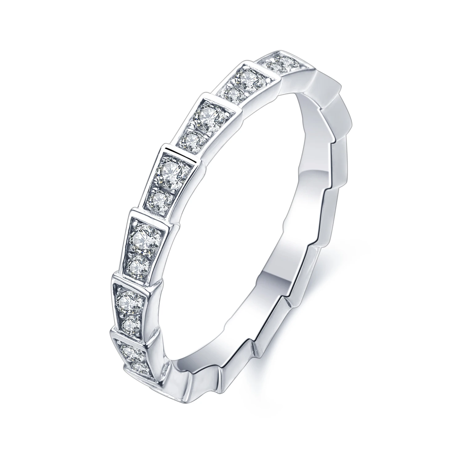 

Anster Manufacturer Direct Sale Eternity Band Moissanite Diamond S925 Ring, White