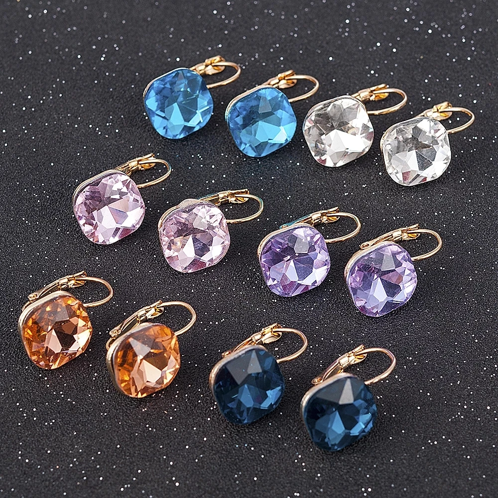 

Crystal Cube Earrings Fashion Earrings Minimalist Zircon Earrings for Women