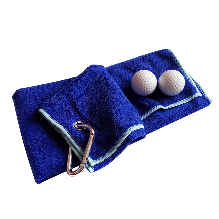 Factory Direct Microfiber Waffle Weave Golf Towels With Metal Clip Hook