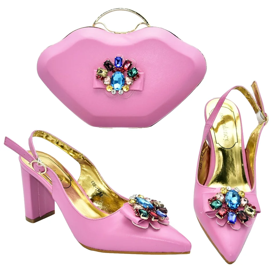

Wedding shoes and matching bag hotsale shoes with matching bag nigeria party shoes and bag set 688-17