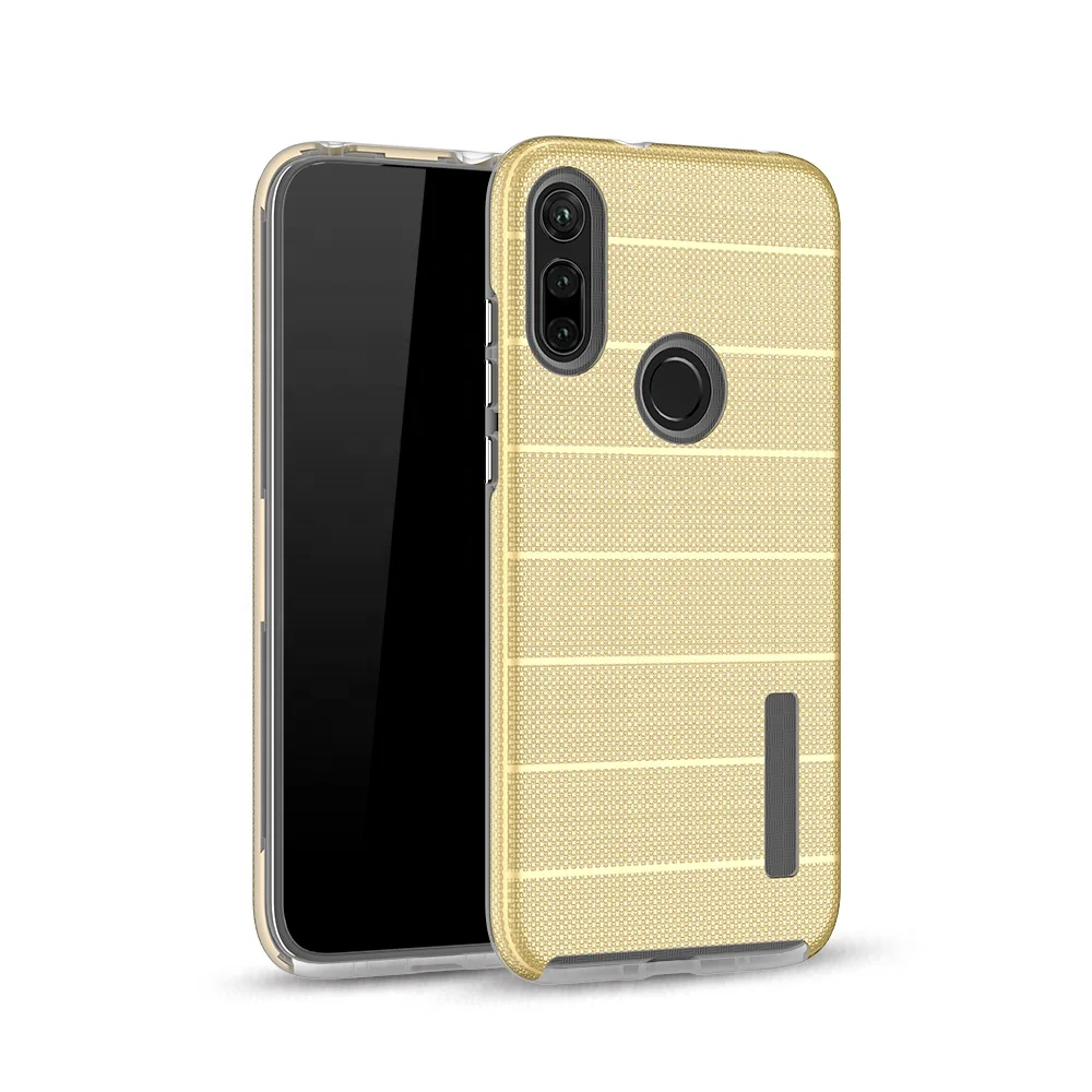 

2 in 1 Drop Protection Hard PC+TPU Bumper with Texture Shockproof Phone Cover For Motorola E7, Multi-color, can be customized