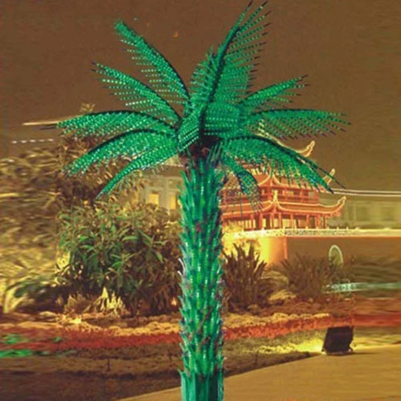 3*2m 16 Leaves Christmas Decoration Kit Outdoor Color Changing Led Palm Tree Light