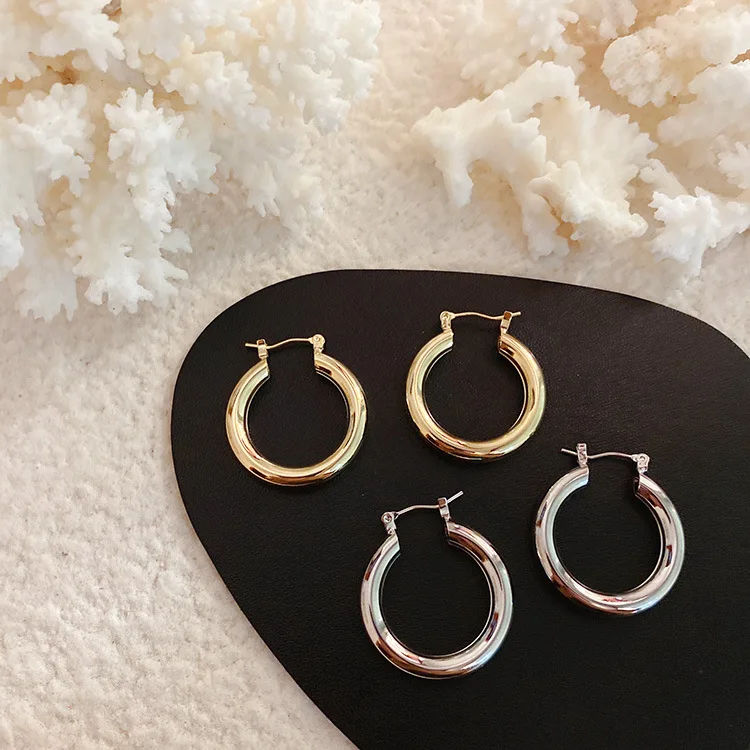 

Vershal 2021 Fashion 18K Gold Plated Earrings Minimalist Hoop Earrings Jewelry