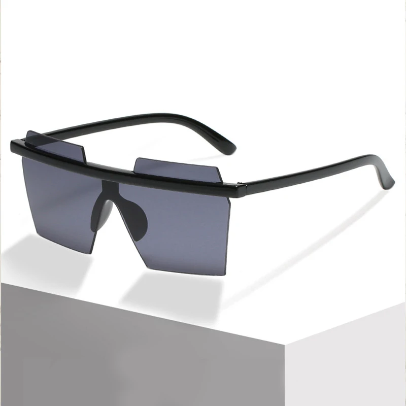 

Tidal sunglasses male web celebrity sunglasses female personality rimless conjoined piece fashion glasses, 6colors