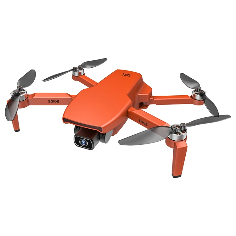 

SG108 4K Hd Gps Aerial Remote Control Folding Uav Drone Brushless Sg108 Aircraft 2 axis gimbal drone, Orange, black