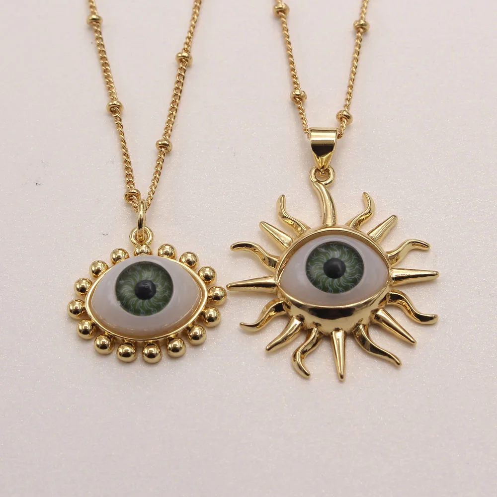 

New Arrival Charming Eye Pendant Necklace Fashion Women Girls Chain Necklace Vintage 18k Gold Plated Chokers
