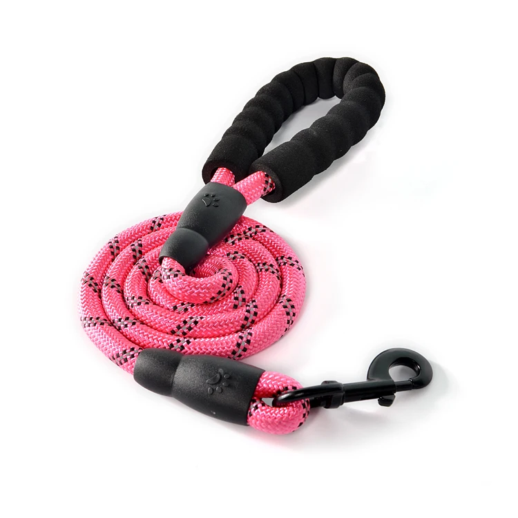 

Midepet Hot sale mountain climbing running tracking rope dog leash duty big nylon material reflective dog leash, Black,blue,green,customized
