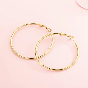 

Factory Wholesale Jewelry Stainless Steel Women Gold Hoop Earrings, Gold, sliver, rose gold, black
