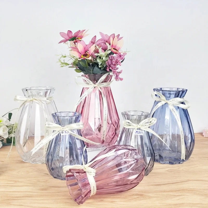 

15cm 6ft Tall Custom Machine Made Color Small Flower Glass Vase