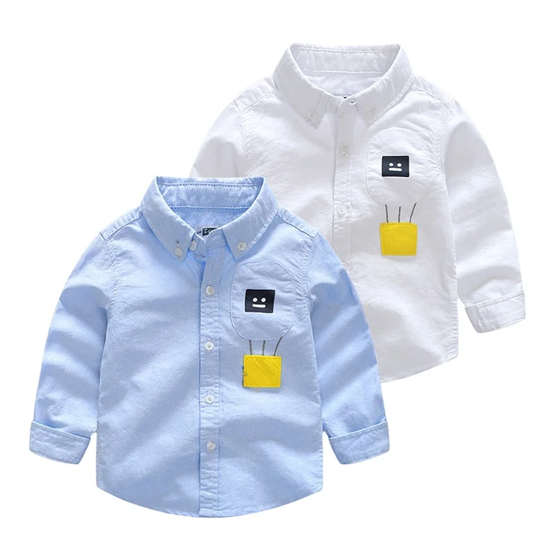 

Spring Long Sleeve Simple Pure Cotton Clothes Korean Style Fashion Solid Color T-shirts Children Casual Creative Shirts