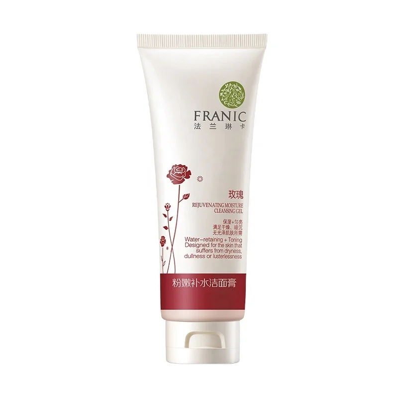 

High quality face rose cleaning dew whitening moisturizing facial wash foaming cleanser for all skin