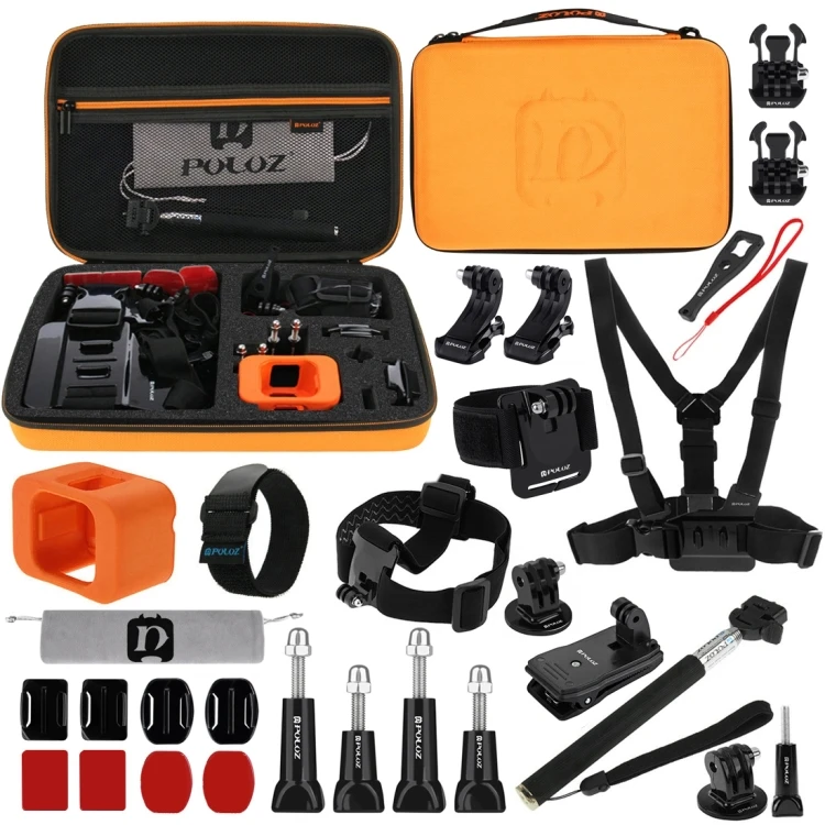 

PULUZ 29 in 1Accessories Combo Kits with Orange EVA Case for GoPro