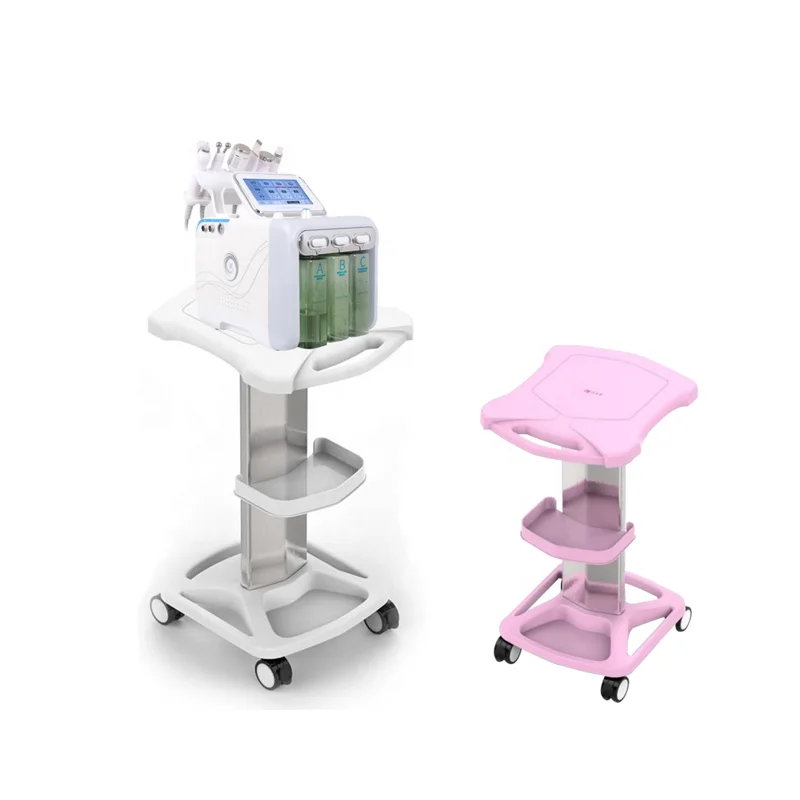 

free shipping pink 6 in 1 beauty cavitation machine trolley, Transparent