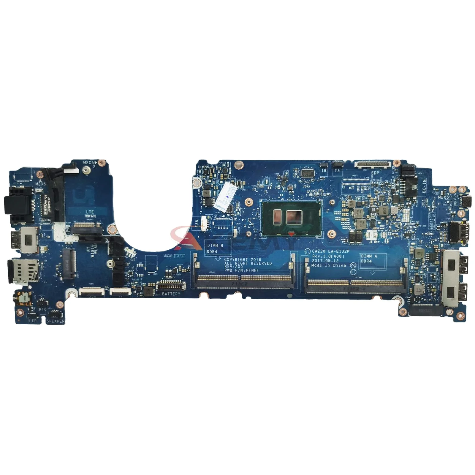 

LA-E132P For DELL Latitude 7480 E7480 Laptop Motherboard With I5 6th Gen or 7th Gen CPU 100% Fully Tested