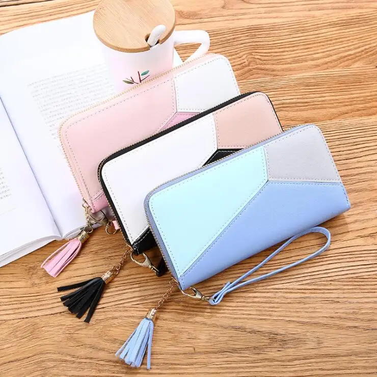 

Hot Selling Cheap Women Phone Colorful Purse Cash Card Phone Clutch Purses Ladies PU Leather Wallet, 3 colors