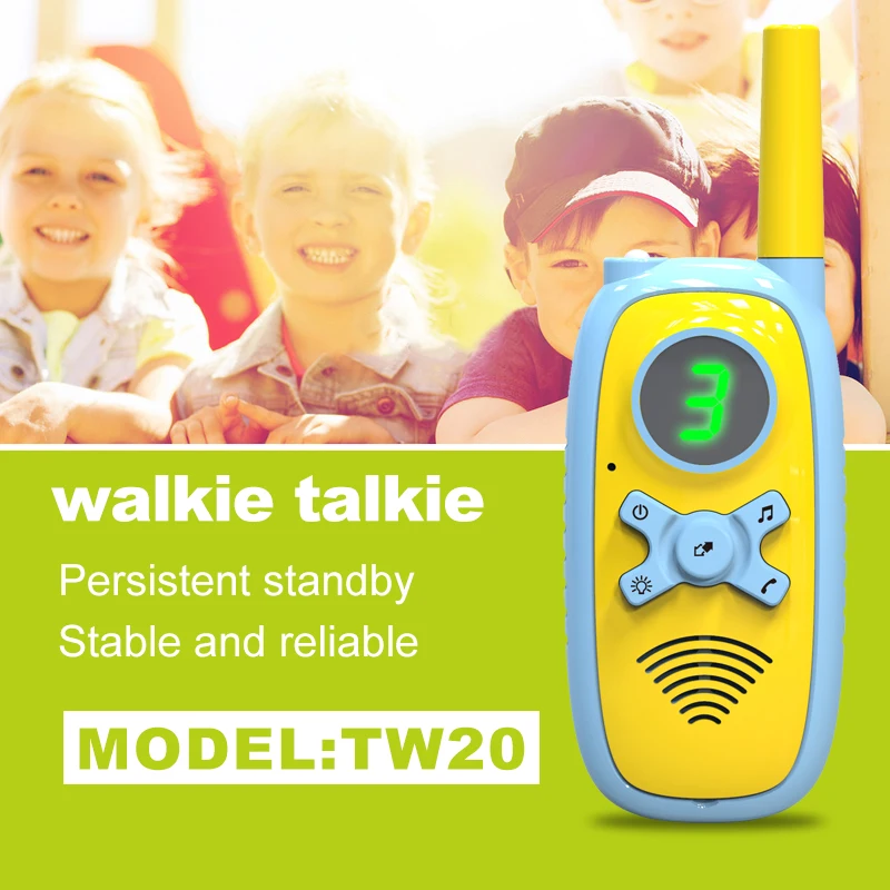 

Handy 3KM Long range 2 Way Pair Pack Radio Walkie LCD Flashlight Comunicador Walkie Talkie Toy for Kids