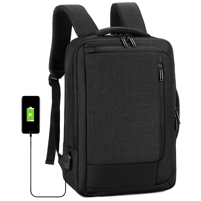 

Wholesale High school student mens fashion strong waterproof nylon usb charging business travelling oem custom laptop backpack, Customized color