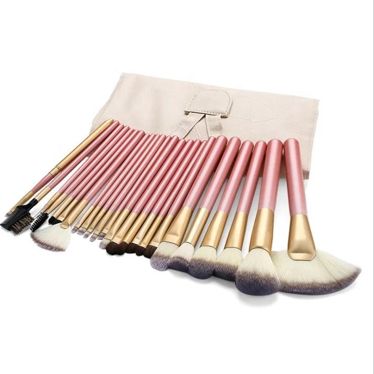 professional nylon pink 32 pieces 32 makeup brushes customized high quality 32pcs makeup brush