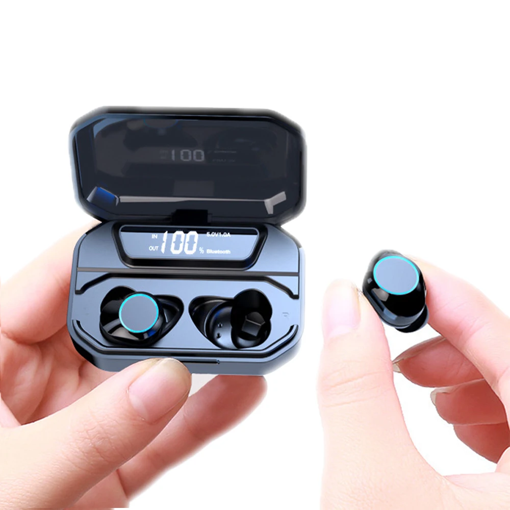 

Super Mini G02 TWS 5.0 BT 9D Stereo Earphone Wireless Headphones IPX7 Waterproof Earbuds 3300mAh LED Phone Holder