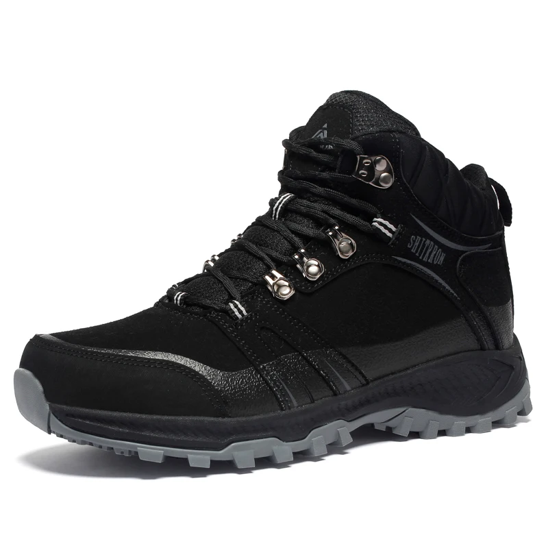 

High top outdoor male and female couple boots factory price warm non slip sneakers platform hiking outdoor mountaineering shoes
