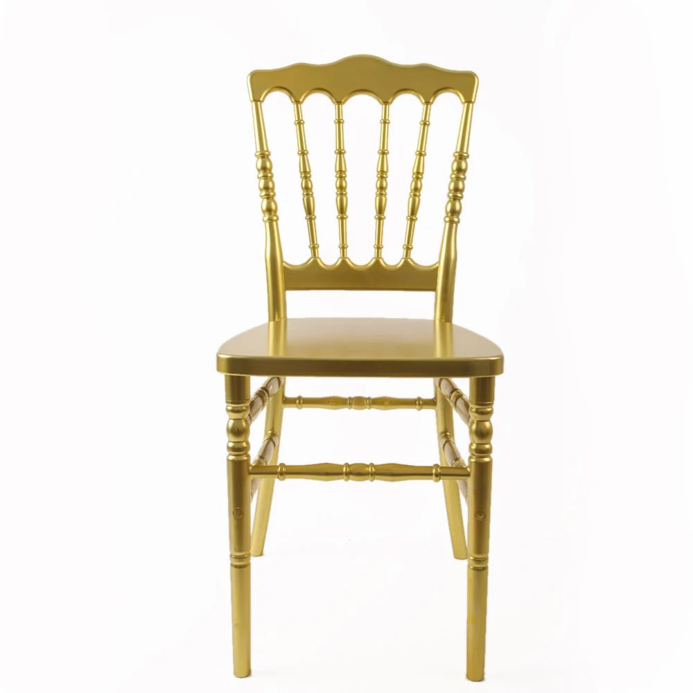 现代pc 树脂金色婚礼城堡拿破仑婚礼堆叠 banquet 椅出售