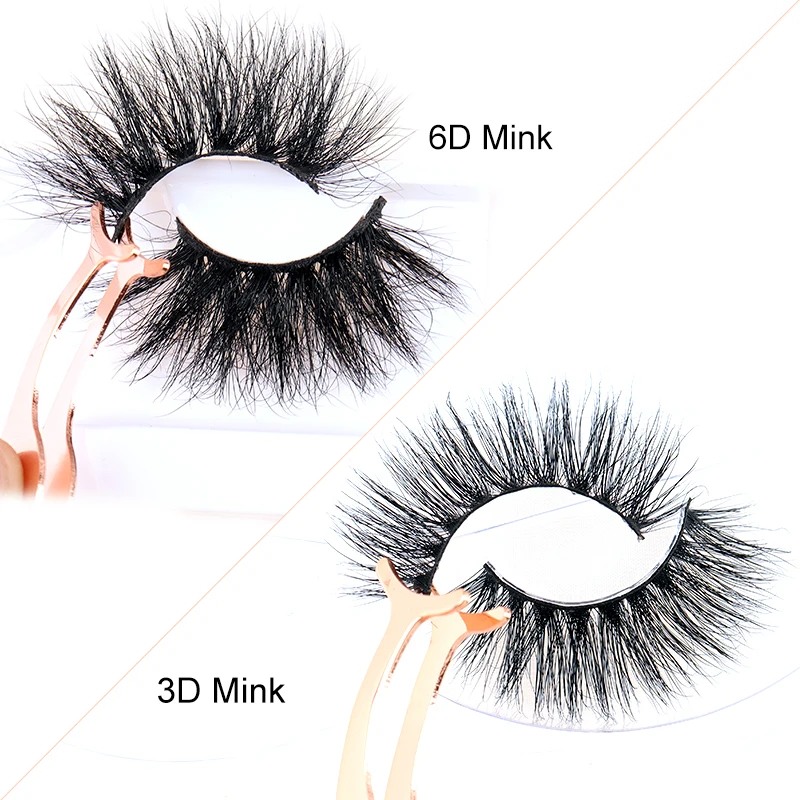 

2021 new arrival customized packaging 6D more fluffy mink lashes, Black