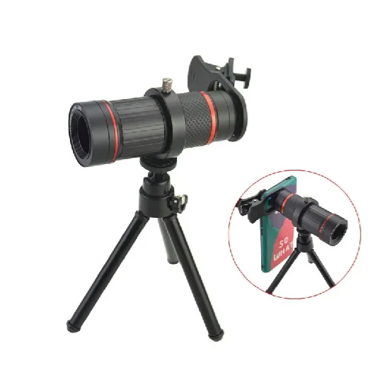 

18X HD Monocular Telescope Optical Zooming Clip Monocular Binoculars Telescope Universal Phone Adapter Waterproof Telescope