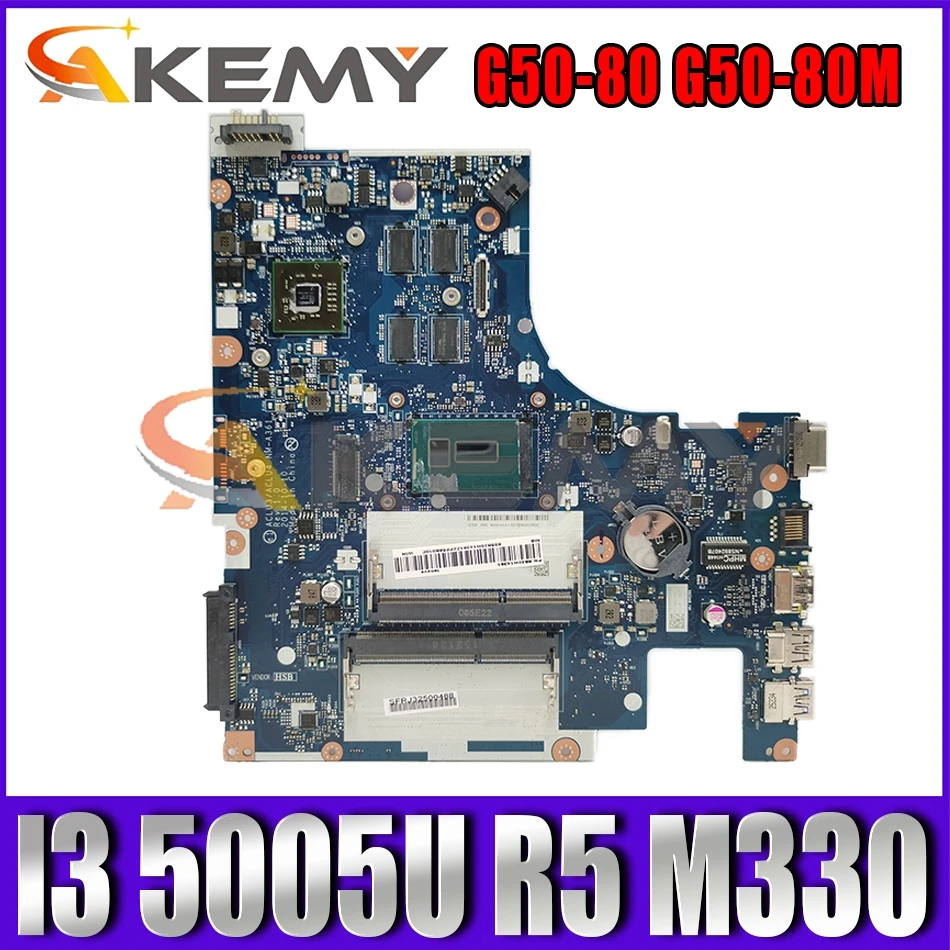

Akemy ACLU3/ACLU4 NM-A361 Motherboard For G50-80 G50-80M Laptop Motherboard CPU I3 5005U R5 M330 DDR3 100% Test Work