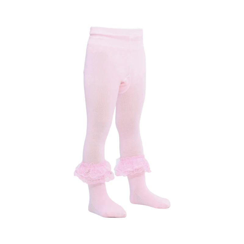 
Children Girl Cotton Ballet Dance Tube Pantyhose Child Ballet Lace Footed Tights Performance Practice Wear 