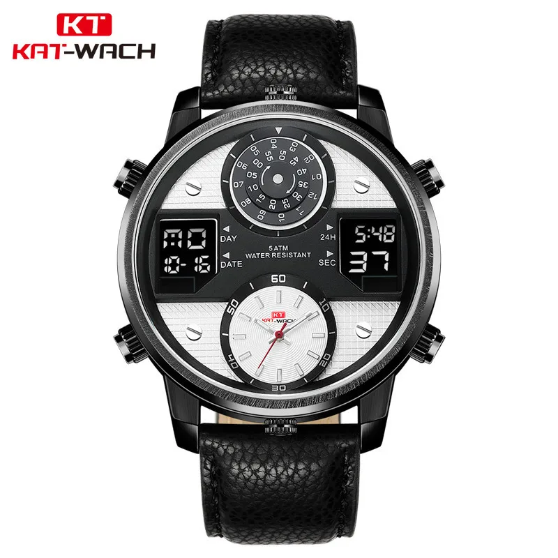 

Men's Fashion&Casual Watch Quartz+Digital Movement Multi-Function Sport Watches, Customize