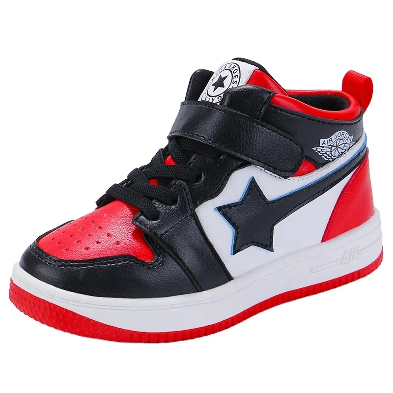 

2021 Kids Wholesale PU Fashionable Casual Little Star Student shoes for older Kids