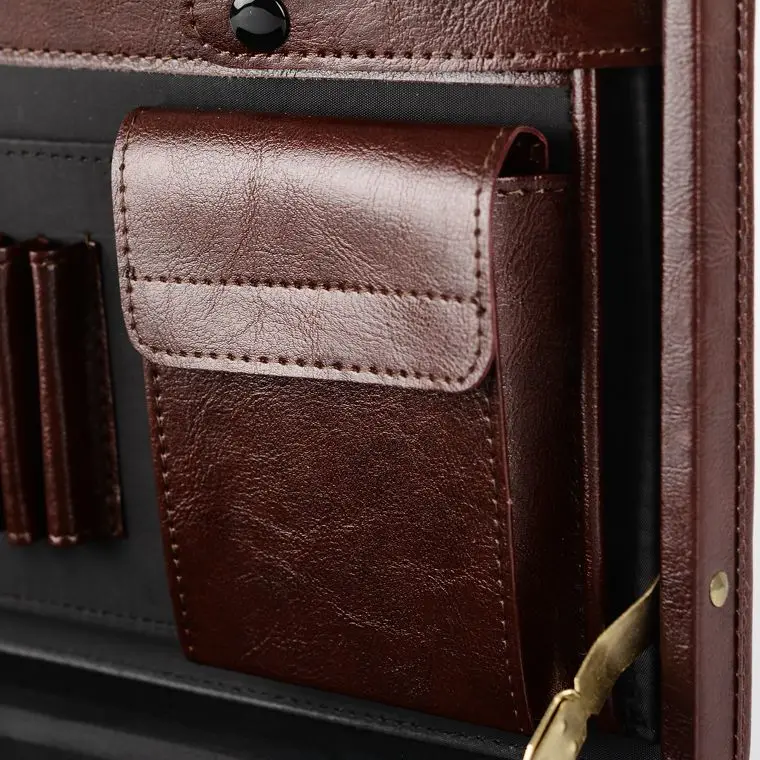 Men Briefcase Luxury Leather Attache Case Leather Briefcase With