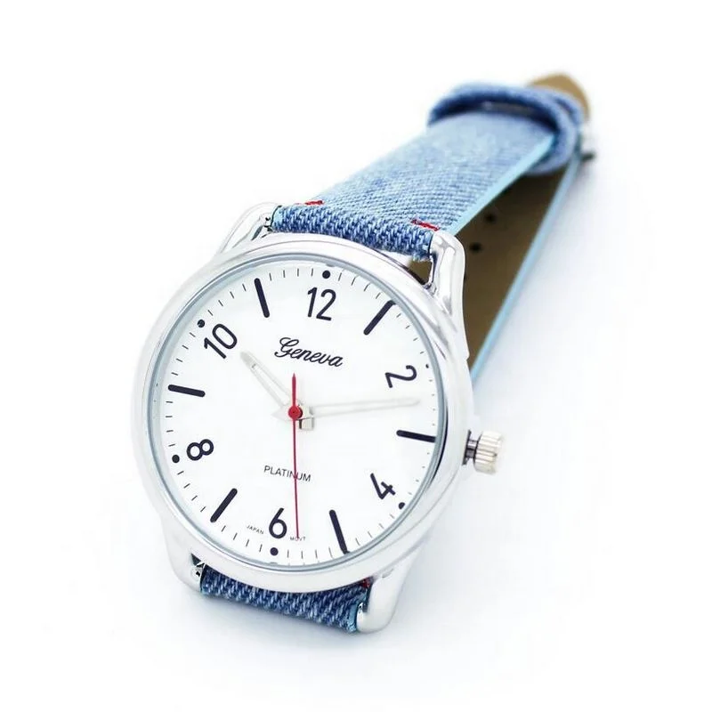 

8001 Fashion Quartz Geneva Watch With Girlfriend Gift Quartz Watch Simple Denim Beautiful Lady Watch, 2 colors
