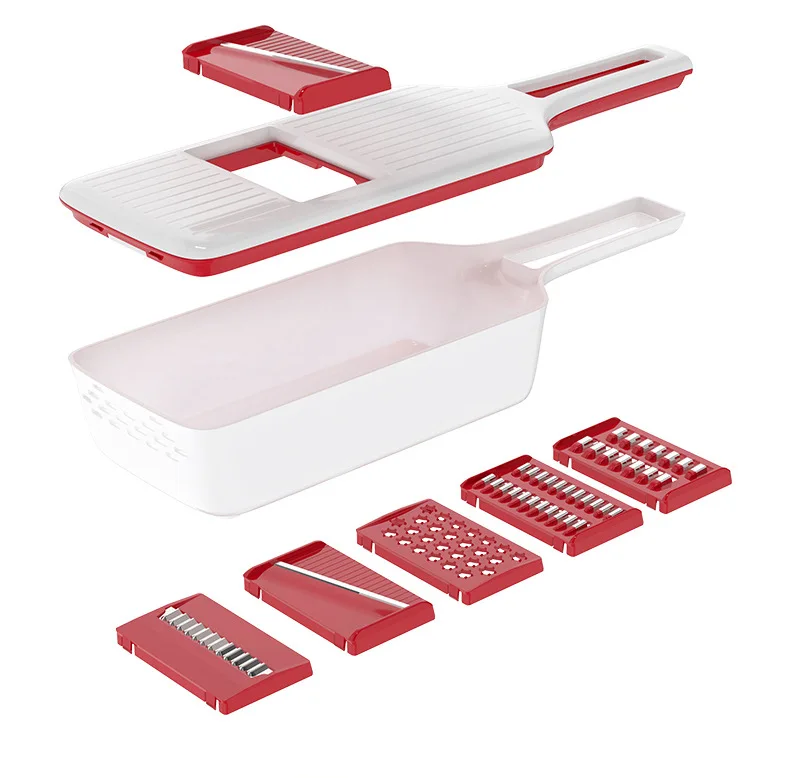 

Multifunctional Vegetable Slicer Household Potato Slicer Potato Chip Slicer Radish Grater Kitchen Tools Vegetable Cutter, White