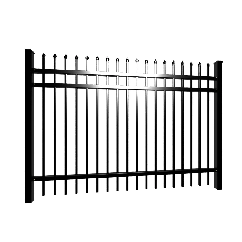 

2021 new style steel tubular fence metal fence wrought iron fence for sale